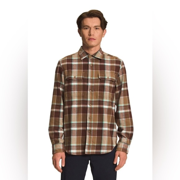 100% Cotton Mid Weight The North Face Arroyo Plaid Button Down Long Sleeve Small - Picture 1 of 7